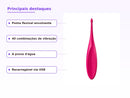 Satisfyer Twirling Fun — Vibratore a punta con movimento circolare, 40 combinazioni