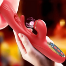 Delux — Rabbit 3 in 1 con succhia-clitoride, vibrazione e punto G