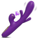 Delux — Rabbit 3 in 1 con succhia-clitoride, vibrazione e punto G