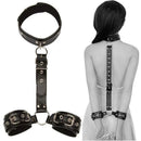 Manette con collare — Set BDSM in similpelle