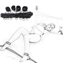 Ostaggio — Kit bondage da letto con 4 fasce in nylon regolabili