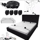Ostaggio — Kit bondage da letto con 4 fasce in nylon regolabili