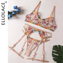 Florida — Completo trasparente con ricamo floreale, 9 colori
