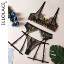 Florida — Completo trasparente con ricamo floreale, 9 colori