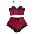 Athena — Pigiama sexy top e shorts con bordi in pizzo