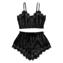 Athena — Pigiama sexy top e shorts con bordi in pizzo