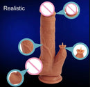 Dildo con spinta, lingua e riscaldamento — Con telecomando