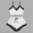 athena pigiama sexy pizzo top shorts