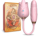 Rose X — Rosa con succhia-clitoride o lingua e bullet a spinta
