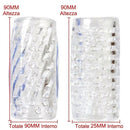sense touch guaina masturbatore trasparente texture