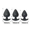 PlugOn — Plug anale vibrante con telecomando, 3 misure