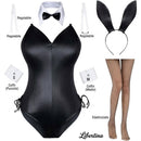 coniglietta senpai costume sexy 5 pezzi body raso