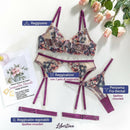bevellie completino tulle ricamo floreale
