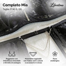 all black completo lingerie pizzo nero reggicalze