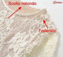 fiorella body pizzo floreale maniche lunghe