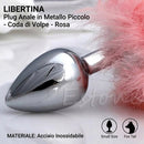 volpe rosa plug anale metallo coda rosa 35 cm