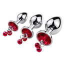 Trio Gioiello — Kit 3 plug anali con gemma e campanellino