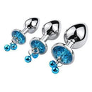 Trio Gioiello — Kit 3 plug anali con gemma e campanellino