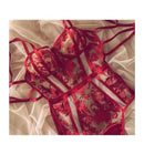 Madame — Body intero in pizzo elastico con scollatura profonda