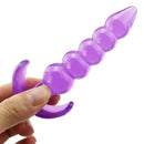 Perlina — Plug anale in silicone a sfere, 11 cm con base ad ancora