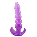 Perlina — Plug anale in silicone a sfere, 11 cm con base ad ancora