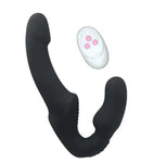 Strapless — Dildo doppio vibrante senza imbracatura, con telecomando