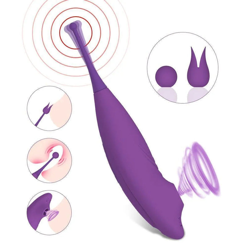 MagicSense — Succhia-clitoride 2 in 1 con punta vibrante, 10 livelli