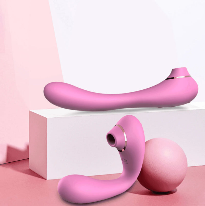 Petalo — Succhia-clitoride con vibratore flessibile e snodabile