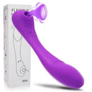 TwoLoving — Vibratore wand con succhia-clitoride, 10 + 7 modalità