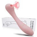 TwoLoving — Vibratore wand con succhia-clitoride, 10 + 7 modalità