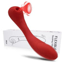 TwoLoving — Vibratore wand con succhia-clitoride, 10 + 7 modalità