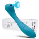 TwoLoving — Vibratore wand con succhia-clitoride, 10 + 7 modalità