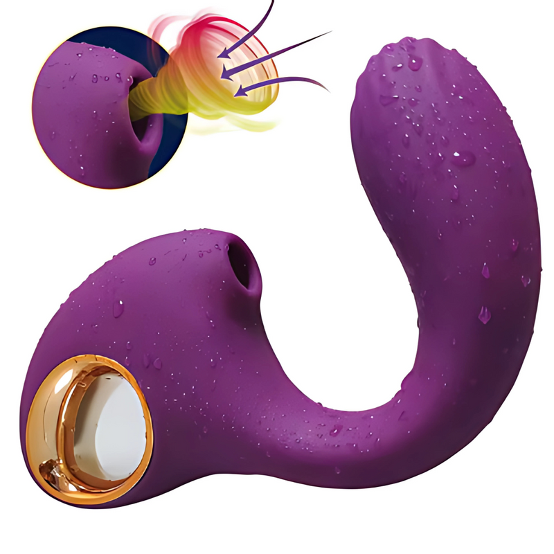 Sirena — Succhia-clitoride con vibratore punto G, 10 + 10 modalità